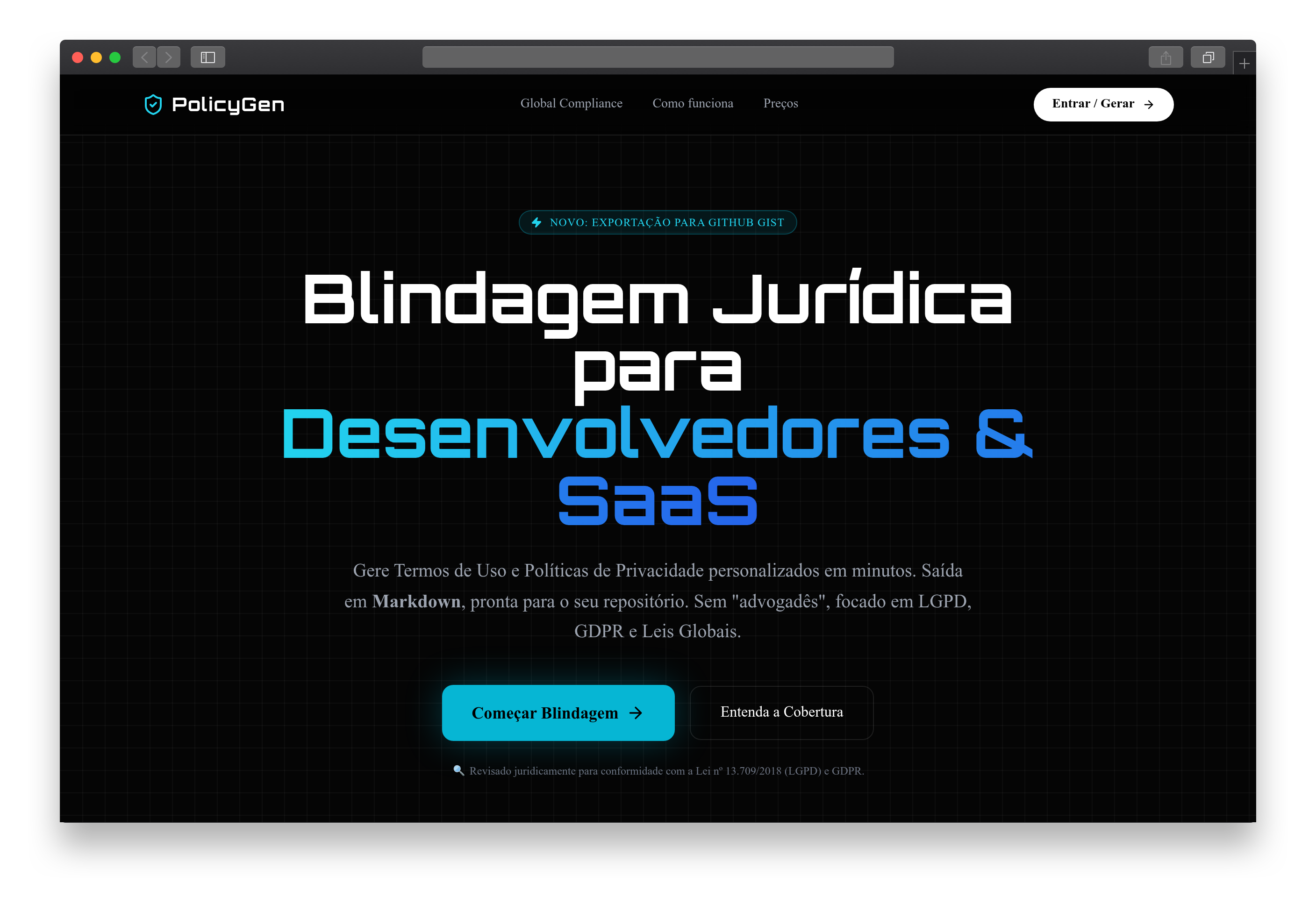 Preview do PolicyGen